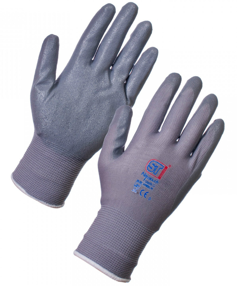 Supertouch 6008 Nitrotouch Foam Nitrile Foam Palm Coated Glove