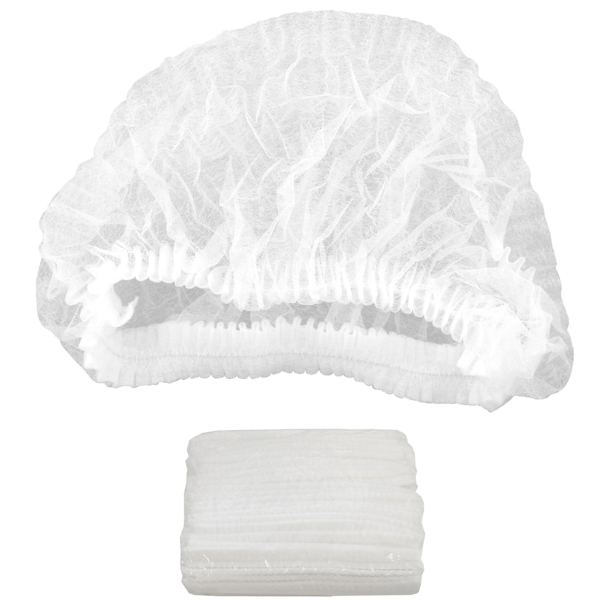 White Breathable Single Use Food Processing Hygiene Nylon Hairnets - Pack of 1000