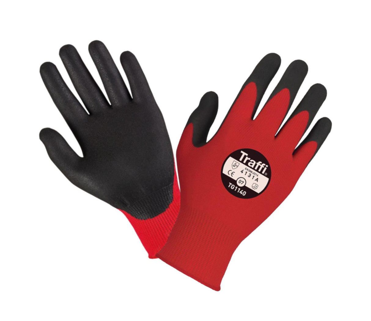 Traffiglove TG1140 Work Gloves MicroDex Nitrile Coating Size 10