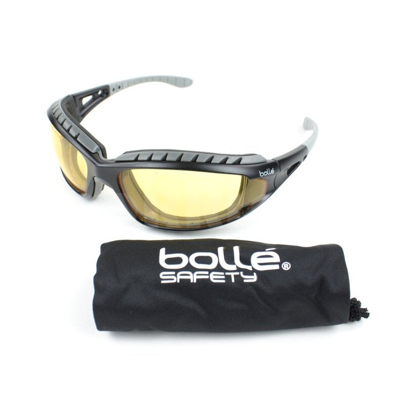 Bollé TRACPSJ Tracker Safety Glasses Platinum® Coating Yellow Lens