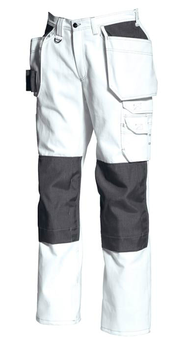 Tranemo White Cotton Craftsman Trousers 2050 13