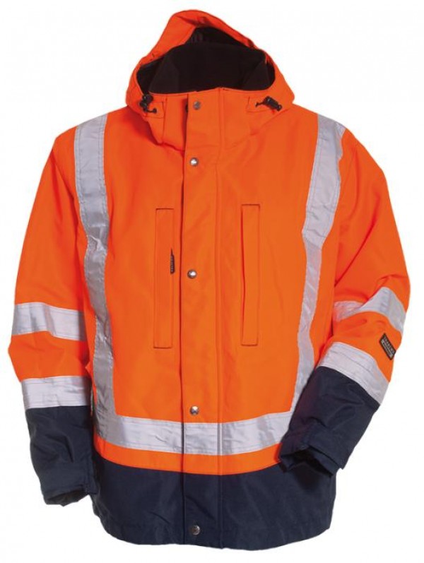 Tranemo T-TEX 4800 46 93 CE-ME Waterproof Breathable Hi-Vis Orange-Navy Winter Jacket
