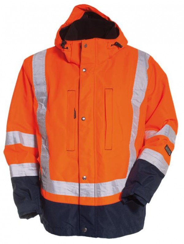 Tranemo T-TEX 4800 46 93 CE-ME Waterproof Breathable Hi-Vis Orange-Navy Winter Jacket