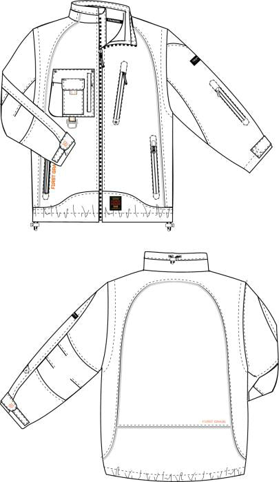 Tranemo 6646 48 First Grade Softshell Jacket with Detachable Sleeves