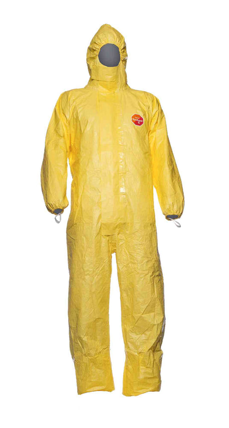 DuPont Tychem C Coverall Yellow Hooded Over-taped Seams Cha5