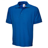 Uneek UC102 Short Sleeve Polycotton Work Casual Uniforms Premium Polo Shirt Royal Blue