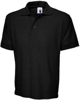 Uneek UC102 Short Sleeve Polycotton Work Casual Uniforms Premium Polo Shirt Black