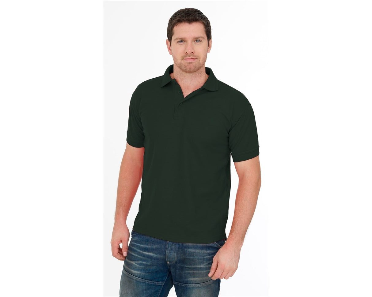 Uneek UC102 Premium Polo Shirt Short Sleeve Polycotton Work Casual Bottle Green