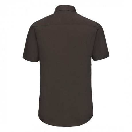 Uneek UC702 Men’s Pinpoint Oxford Shirt Half Sleeve Black