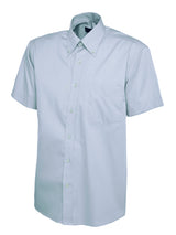 Uneek UC702 Gents Pinpoint Oxford Shirt Half Sleeve Light Blue