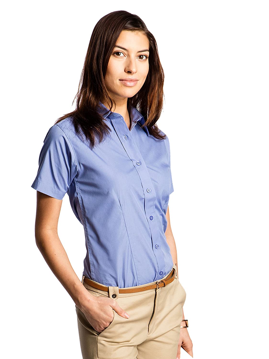 Uneek UC712 Ladies Poplin Half Sleeve Shirt