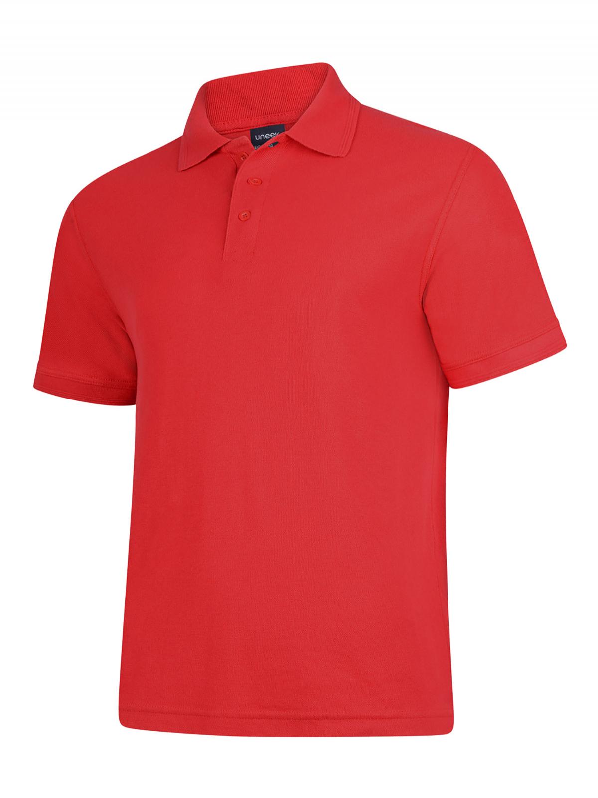 Uneek Essential 220gsm Short Sleeve PolycottonPolo Shirt UC108 - Red