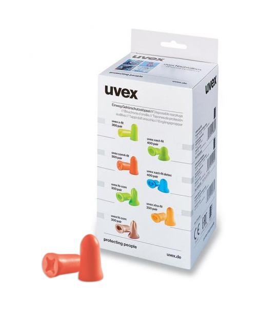 Uvex 2112023 Com4-Fit Disposable Earplugs Refill Pack of 300 Pairs