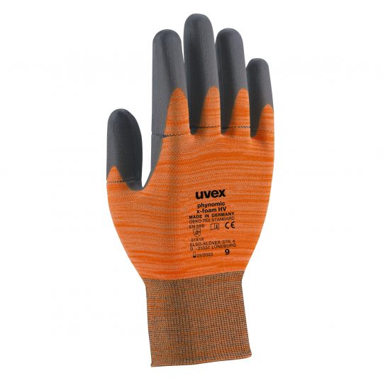 Uvex 60054 Phynomic X-Foam HV Safety Gloves with Break Sections Size 9