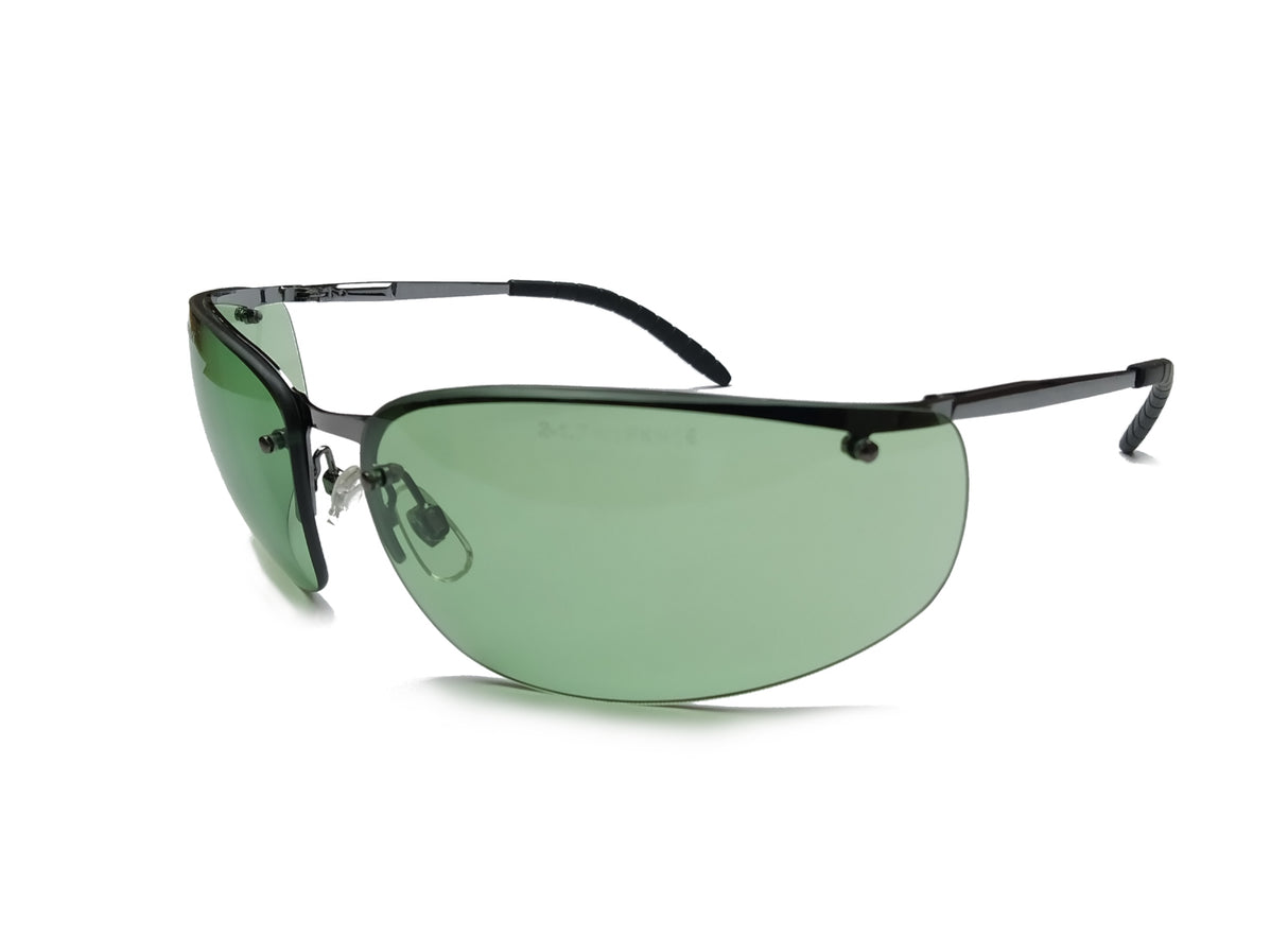 Uvex 9159.116 Winner Safety Glasses Metal Frame Polycarbonate Green Lens