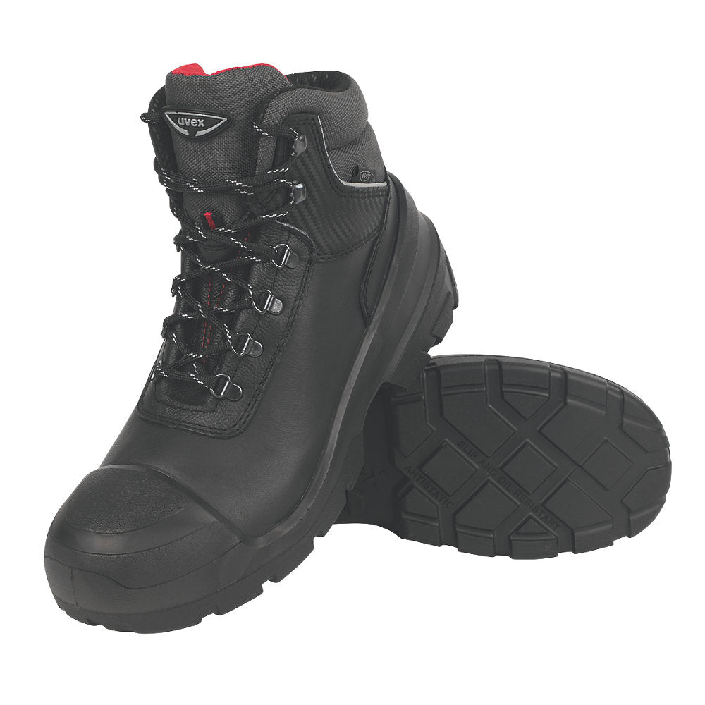 uru Zapato de cuero media bota punta de acero | CAPRIS