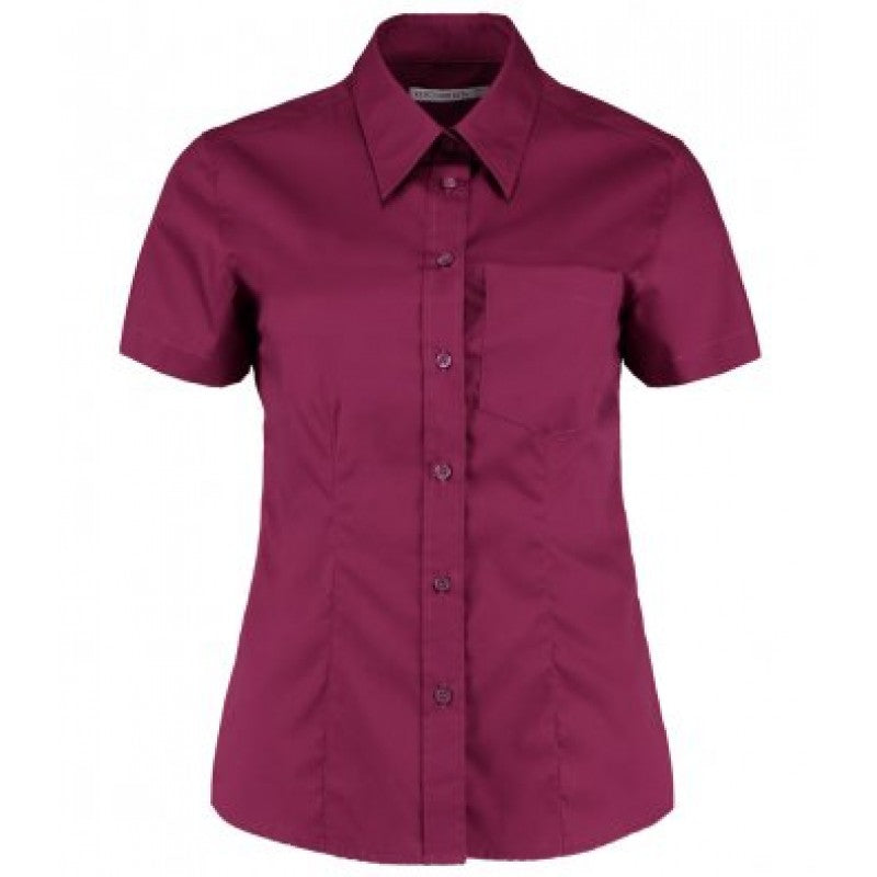 Kustom Kit K719 Short Sleeve Ladies Tailored Oxford Shirt, Size - 12