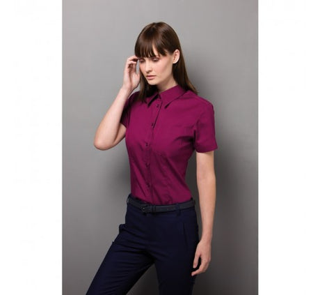 Kustom Kit K719 Short Sleeve Ladies Tailored Oxford Shirt, Size - 12