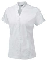 Vortex Design Mia Ladies Short Sleeve White Work Blouse