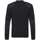 RTY Workwear RT022 Men V-Neck Security Jumper Black Ribbed, Size - Large