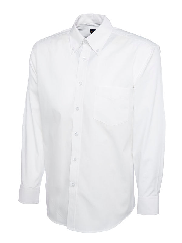 Uneek UC701 Men Pinpoint Oxford Shirt Full Sleeve White