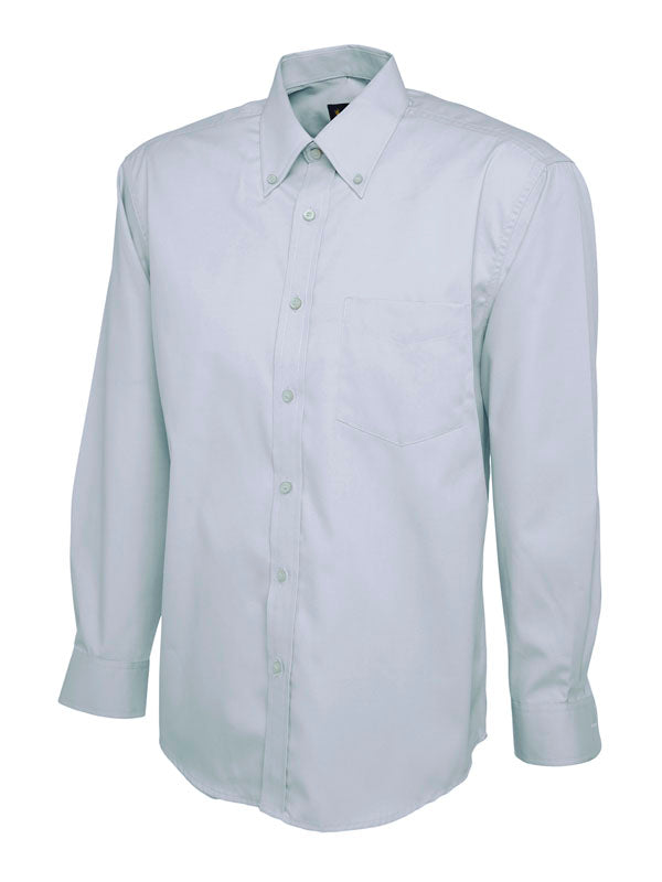 Uneek UC701 Men Long Sleeve Light Blue Pinpoint Oxford Shirt