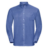 Russell Collection 932M Men Oxford Shirt Long Sleeve Blue, Size - 18.5