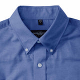 Russell Collection 932M Men Oxford Shirt Long Sleeve Blue, Size - 18.5