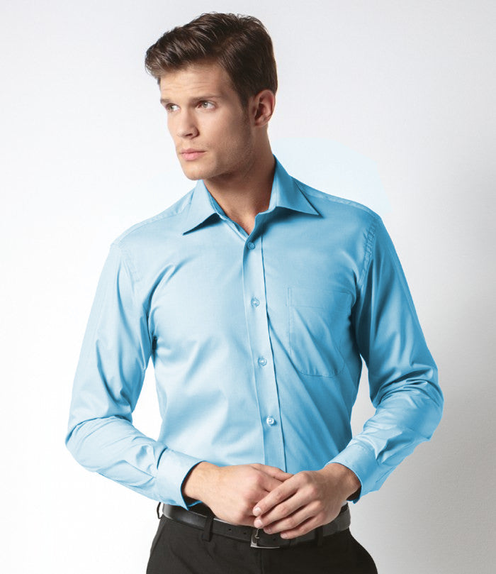 Kustom Kit KK104 Long Sleeve Light Blue Men Business Shirt