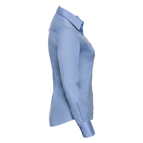Russell Collection 916F Long Sleeve Sky Blue Ladies Business Shirt