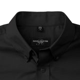 Russell Collection 933 Short Sleeve Easy Care Black Men Oxford Shirt
