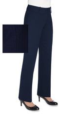 Brook Taverner 2232B Dorchester Ladies Formal Trousers Navy Shadow Pinstripe