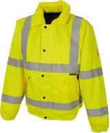 Vizwear VWR251 Men FR Bomber Jacket High Visibility Yellow Size 3XL