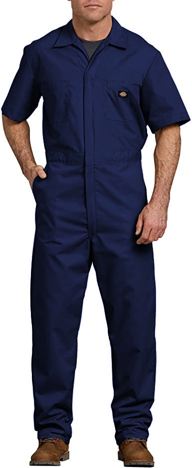 Dickies WD3399 Men Short Sleeve Coverall Polycotton Navy Size 36
