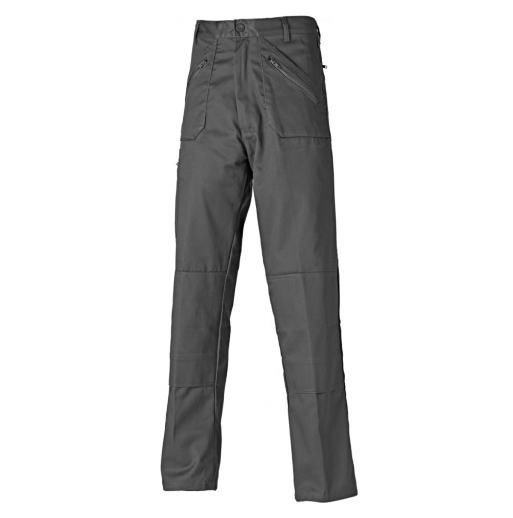 Dickies Redhawk WD814 Action Trousers KneePad Pockets Work Pants Polycotton Grey
