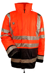 Wenaas 95353 Flame Resistant Hi Vis Waterproof Jacket Orange/Navy