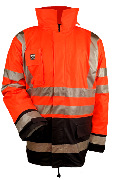 Wenaas 95353 Flame Resistant Hi Vis Waterproof Jacket Orange/Navy