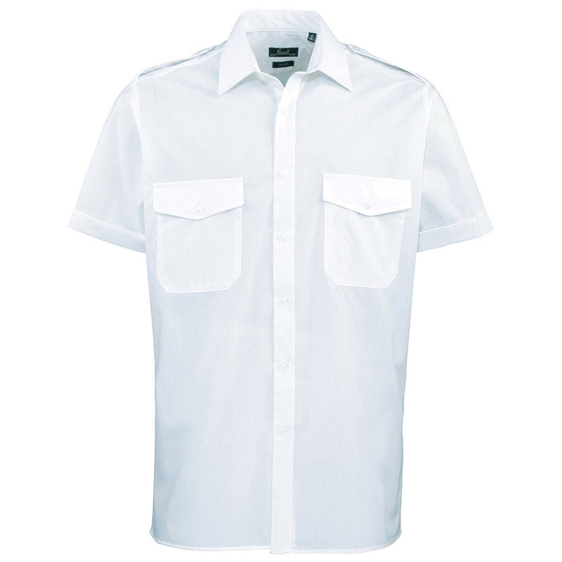Williams HP139 Short Sleeve White Mens Pilot Shirts