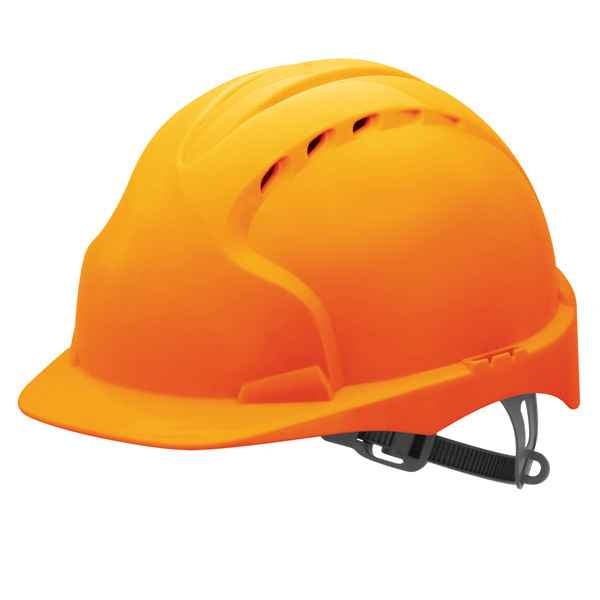 JSP EVO2 AJE030-000-800 Vented HDPE Shell Head Protection Safety Helmet Orange