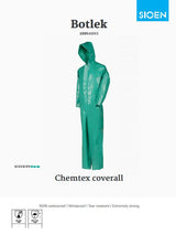 Sioen Waterproof Windproof Botlek 5996 Chemtex Green Coverall