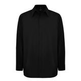 Disley CF922 Polycotton Black Long Sleeve Button-Down Mens Uniform Shirt