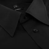Disley HF922 Classic Fashion Men Shirt Polycotton Short Sleeve Black