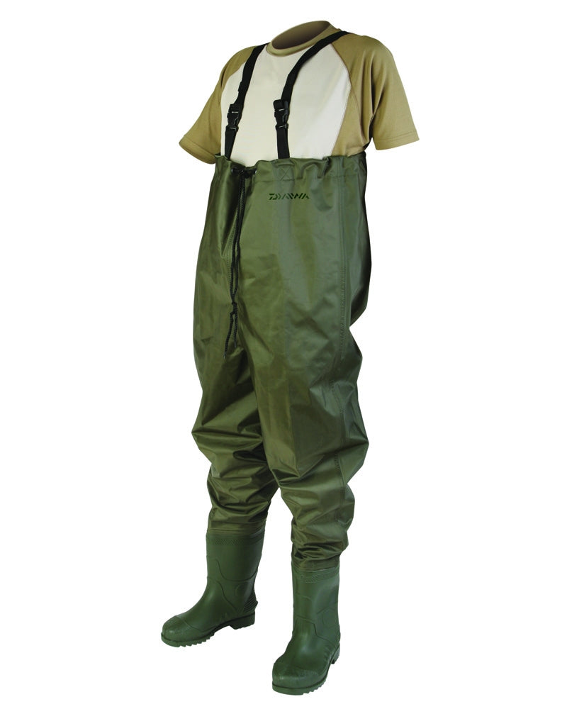 Daiwa Lightweight Nylon Chest Wader With PVC Boots