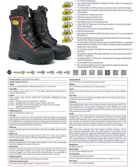 Jolly 9055/GA Firefighter & Chainsaw Waterproof Boots GORE-TEX®