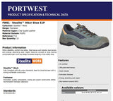 Portwest Steelite FW61 Safety Shoe S1P SRA Grey/Navy Steel Toecap & Midsole