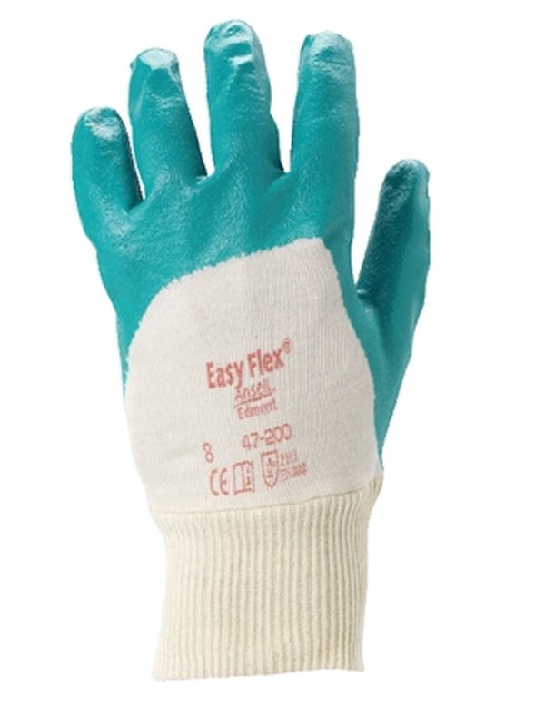 Ansell EasyFlex 47-200 Cotton Nitrile Palm Coated High-Grip Antistatic Work Gloves