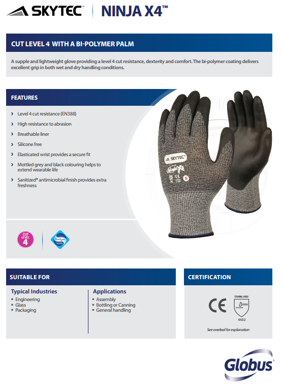 Skytec Ninja X4 Highly Protective Glove