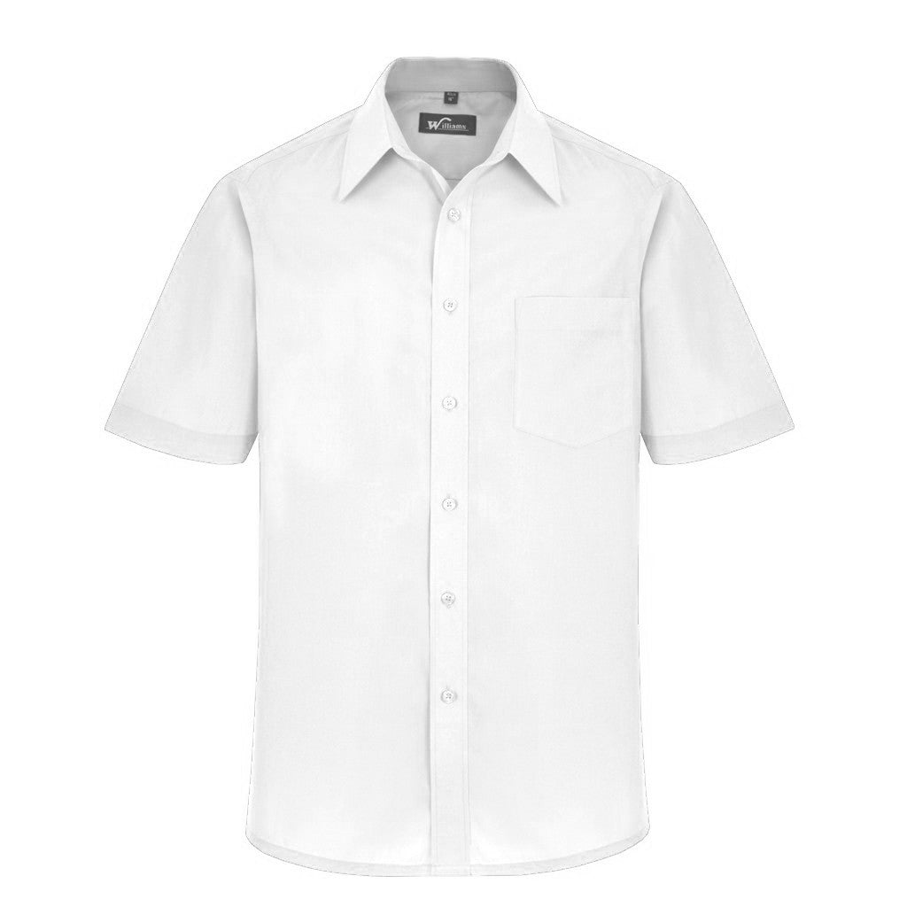 Williams H140 Left Breast Pocket Short Sleeve Classic Shirt White