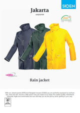 Sioen Jakarta 4145 Flexothane Rain Waterproof Stretchable & Windproof Jacket Navy/Yellow