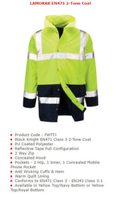 Orbit Lamorak 2 Tone High Vis Work Jacket Navy-Yellow FWTTJ